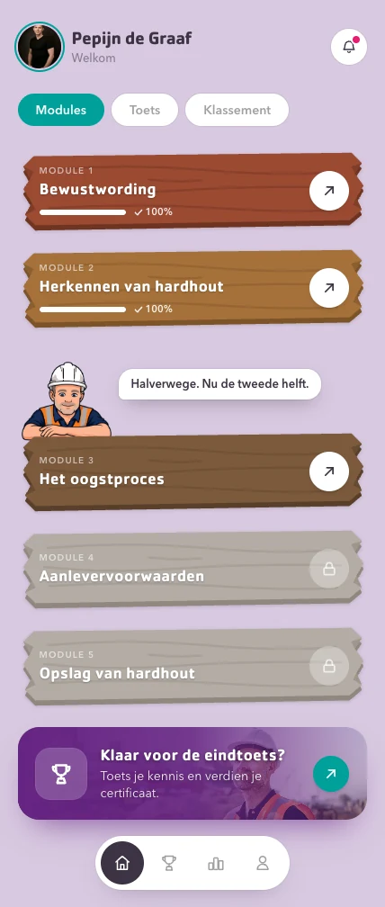 The Hardhout app
